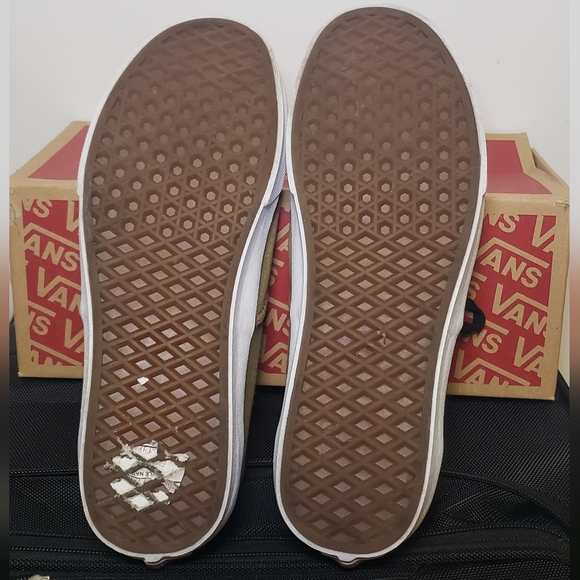 Vans Authentic Shoes. Tan And Flanel - Picture 3 of 3